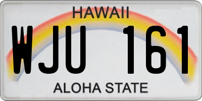 HI license plate WJU161