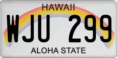 HI license plate WJU299