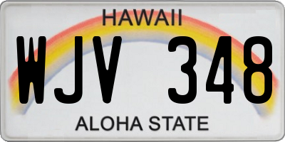 HI license plate WJV348