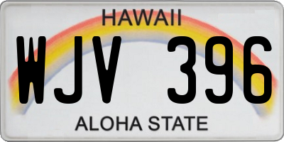 HI license plate WJV396