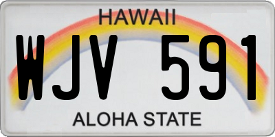 HI license plate WJV591