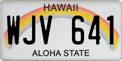 HI license plate WJV641