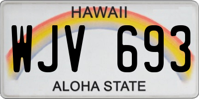 HI license plate WJV693