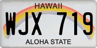 HI license plate WJX719