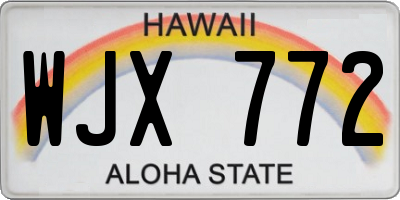 HI license plate WJX772