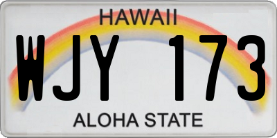 HI license plate WJY173