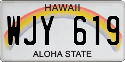 HI license plate WJY619