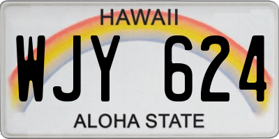 HI license plate WJY624