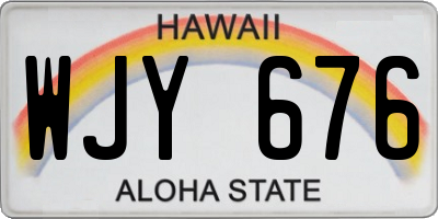 HI license plate WJY676