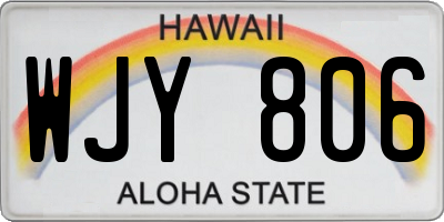 HI license plate WJY806