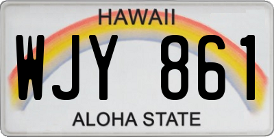 HI license plate WJY861