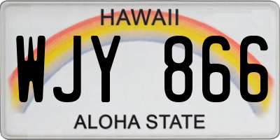 HI license plate WJY866