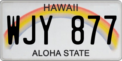 HI license plate WJY877