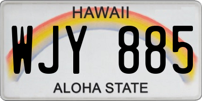 HI license plate WJY885
