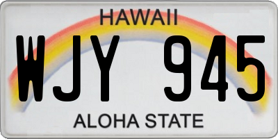 HI license plate WJY945