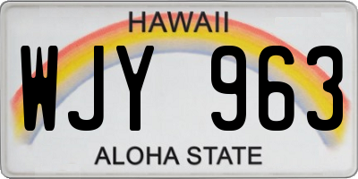 HI license plate WJY963
