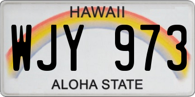 HI license plate WJY973