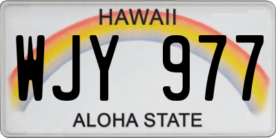 HI license plate WJY977