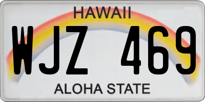 HI license plate WJZ469