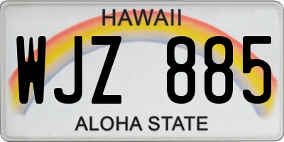 HI license plate WJZ885