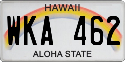 HI license plate WKA462