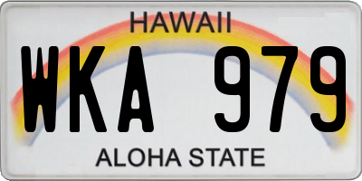 HI license plate WKA979