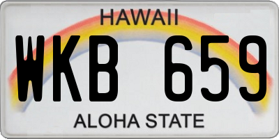 HI license plate WKB659