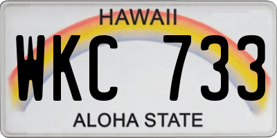 HI license plate WKC733