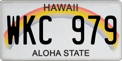 HI license plate WKC979