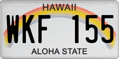 HI license plate WKF155
