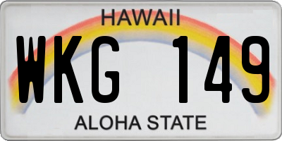 HI license plate WKG149