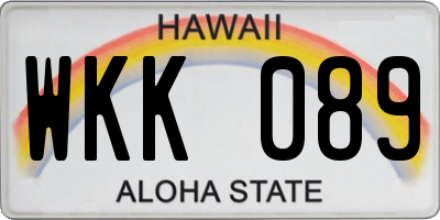 HI license plate WKK089