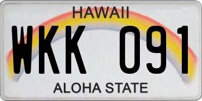 HI license plate WKK091