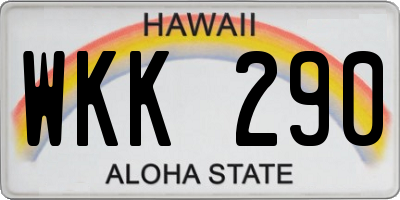 HI license plate WKK290