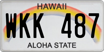 HI license plate WKK487