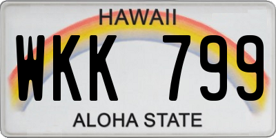 HI license plate WKK799
