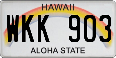 HI license plate WKK903