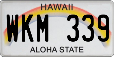 HI license plate WKM339