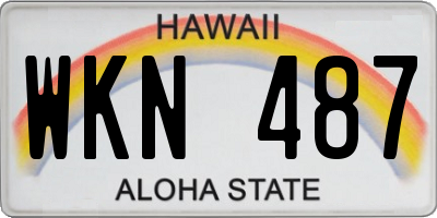 HI license plate WKN487