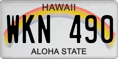 HI license plate WKN490