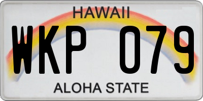 HI license plate WKP079