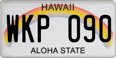 HI license plate WKP090