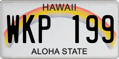 HI license plate WKP199