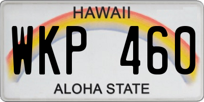 HI license plate WKP460