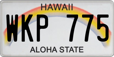 HI license plate WKP775