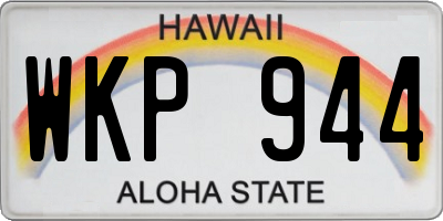 HI license plate WKP944