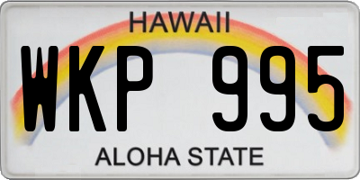 HI license plate WKP995