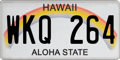 HI license plate WKQ264