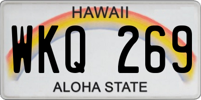 HI license plate WKQ269