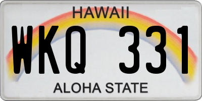 HI license plate WKQ331